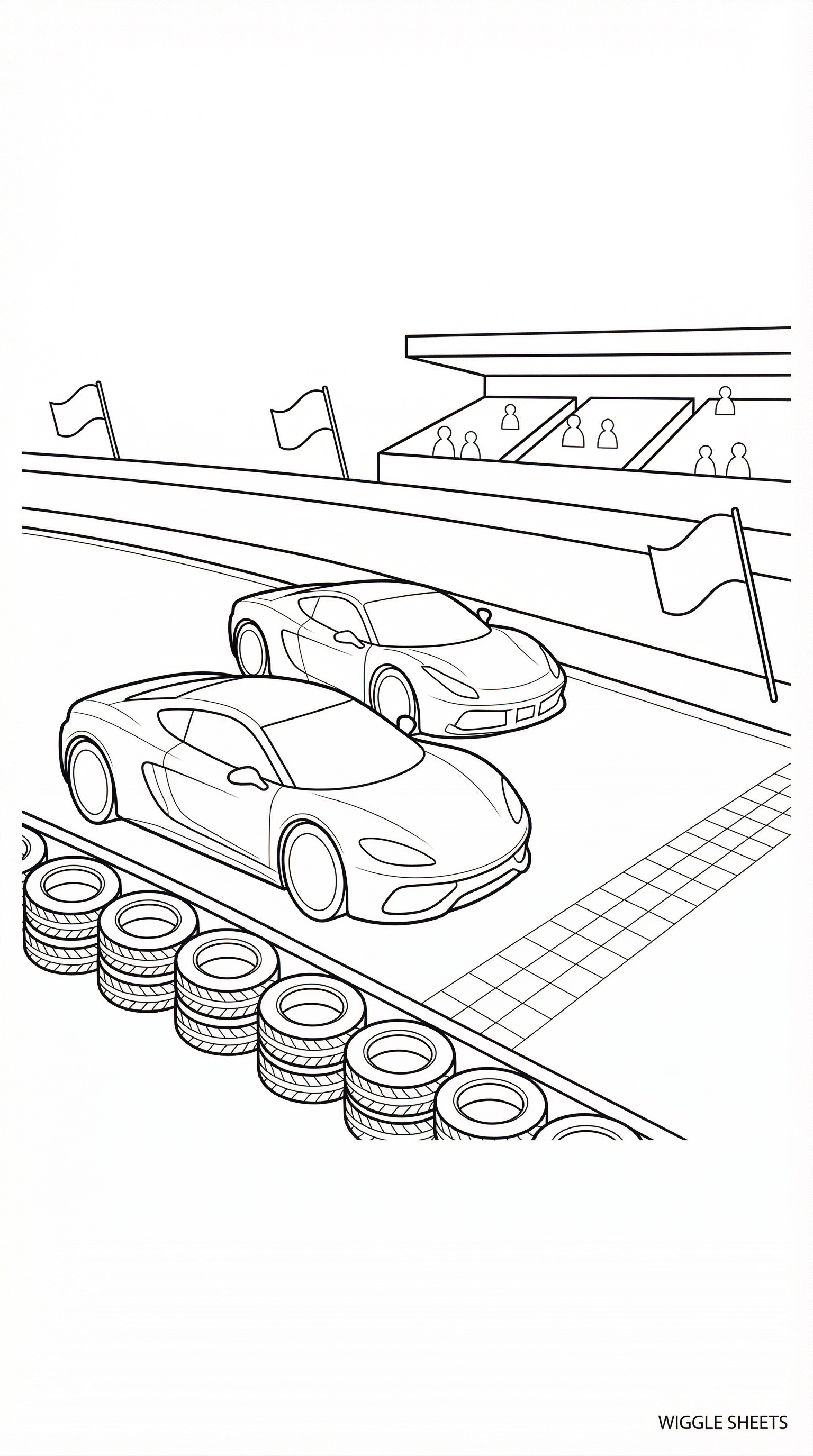 Supercar Race Coloring Page